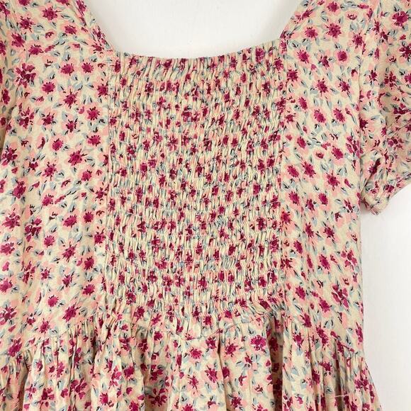 Jen’s Pirate Booty short floral dress ruched waist size small - Picture 6 of 7
